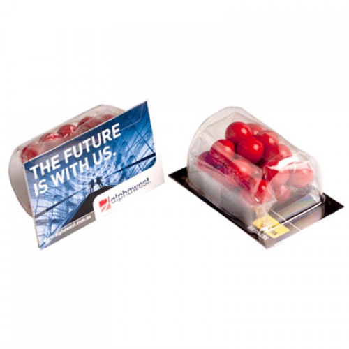 BIZ CARD TREATS WITH ORANGE CHOC DROPS JAFFA (LOOK ALIKE) 50G