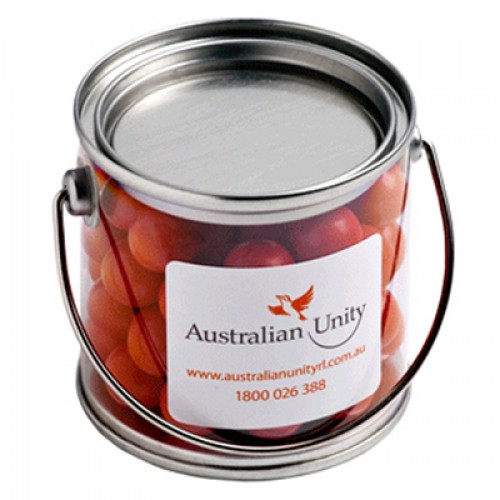 Small PVC Bucket with Orange Choc Drops 160g