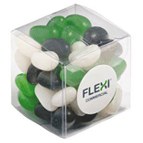 MINI JELLY BEANS IN CUBE 60G (Corp Coloured or Mixed Coloured Jelly Beans)