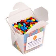 FROSTED PP NOODLE BOX FILLED WITH M&Ms 100G