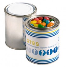 PAINT TIN FILLED WITH MINI JELLY BEANS 225G (Mixed Colours or Corporate Colours)