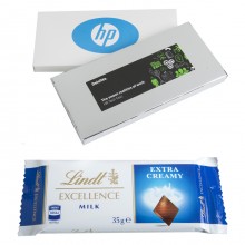 Silver or White Box with Lindt Bar 35g